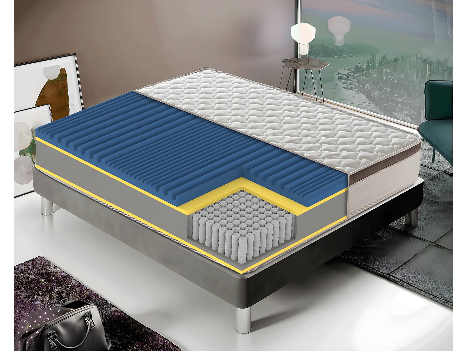 1600 Pocketveringmatras – Anatomische hoes – 7 comfortzones 90×200 cm