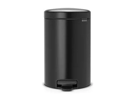 Afvalbak met Pedaal Brabantia Newicon 12L Mat Zwart Geurwerend Hygiënisch en Duurzaam