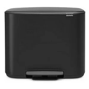 Afvalbak met Pedalen Brabantia Bo 36L Mat Zwart Gerecycled
