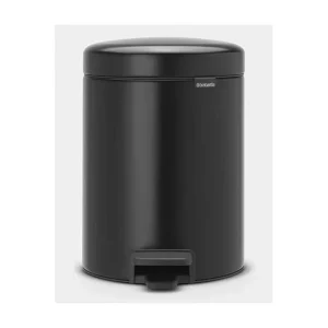 Afvalbak met Pedaal Brabantia Newicon 5L Mat Zwart Anti-Geur Hygiënisch