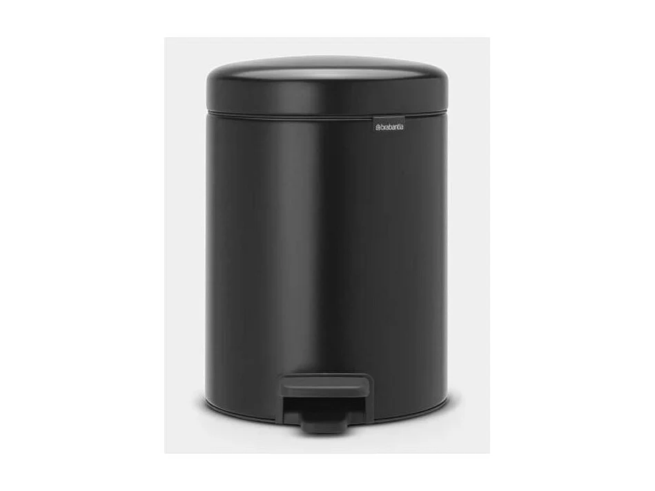 Afvalbak met Pedaal Brabantia Newicon 5L Mat Zwart Anti-Geur Hygiënisch