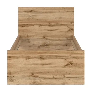 Bed 90×200 Juni Wit en Hout Bed 90×200 Juni Wit en Hout