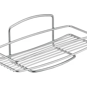 Badkamerrek 1 Niveau ONDA Metaltex Zilver Zwart 26x11x11 cm Badkamerrek 1 Niveau ONDA Metaltex Zilver Zwart 26x11x11 cm