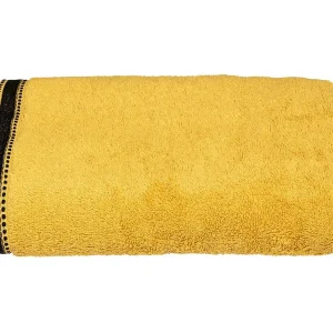 Badhanddoek van Geel Oker Katoen 70 x 130 cm Dik en Zacht Badhanddoek van Geel Oker Katoen 70 x 130 cm Dik en Zacht