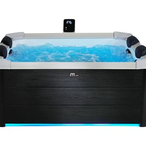 Antracietgrijze halfharde spa met 6 plaatsen met ledverlichting L160 x B160 x H65 cm, NAPUKA van MSPA Antracietgrijze halfharde spa met 6 plaatsen met ledverlichting L160 x B160 x H65 cm, NAPUKA van MSPA