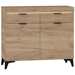 2-deurs dressoir 2 laden inclusief LED Ruben Hout 2-deurs dressoir 2 laden inclusief LED Ruben Hout