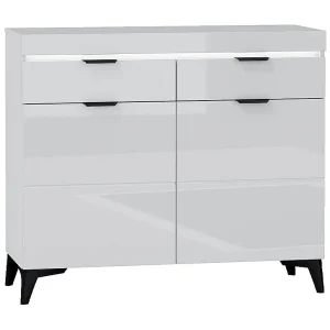 2-deurs dressoir met 2 LED laden Ruben White 2-deurs dressoir met 2 LED laden Ruben White