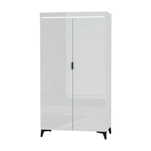 2-deurs LED kledingkast inclusief Ruben Wit 2-deurs LED kledingkast inclusief Ruben Wit