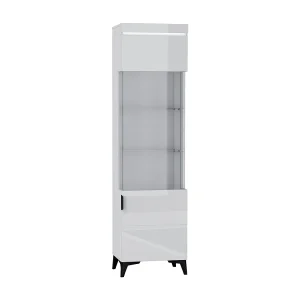 1-deurs LED vitrinekast Ruben Wit 1-deurs LED vitrinekast Ruben Wit