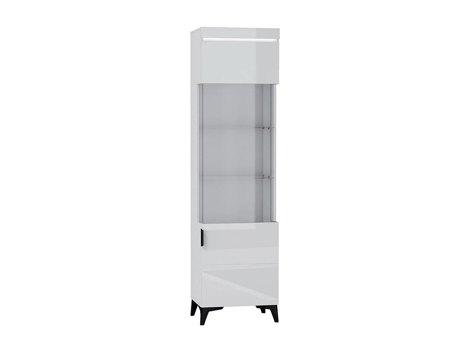 1-deurs LED vitrinekast Ruben Wit
