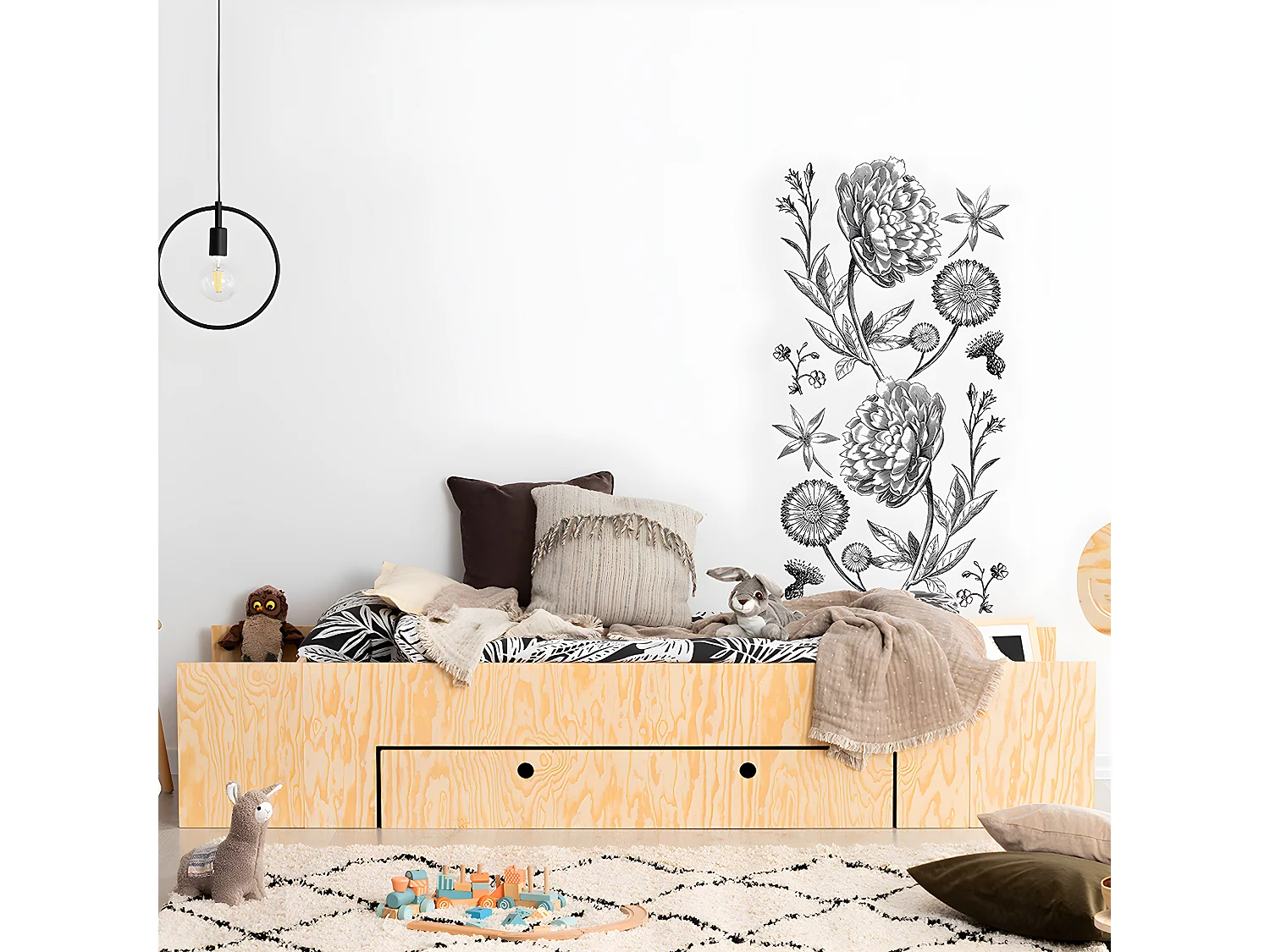 90x190 ledikant met lattenbodem en lade Tristan Bois