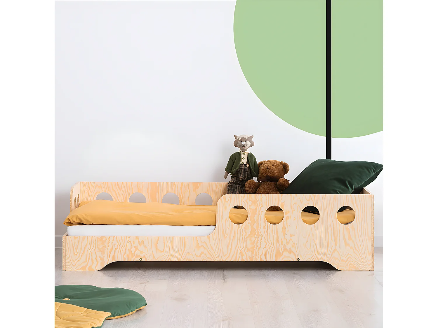 Sacha Bois 90x190 linker instapbed inclusief lattenbodem