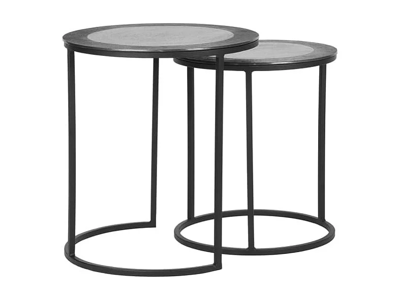 2-delige Salontafelset Pair antiekaskleurig