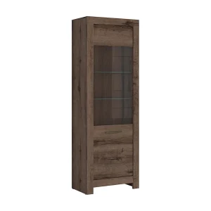 2-deurs vitrinekast Adam Donker hout 2-deurs vitrinekast Adam Donker hout