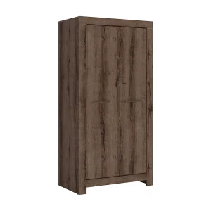 Adam 2-deurs kledingkast Donker hout Adam 2-deurs kledingkast Donker hout