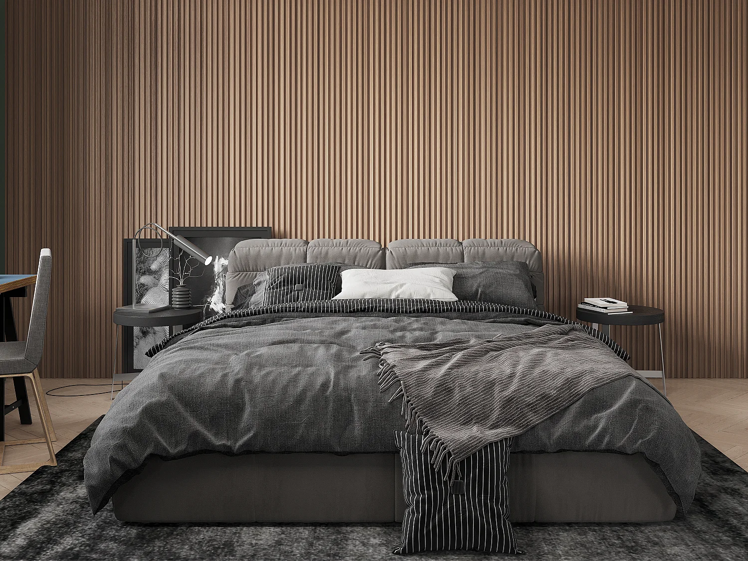 3D-wandpaneel – 3,71 m² – Natuurlijke houtkleur – Set van 8 – TATIANA – Koop nu online