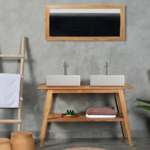 Badkamermeubel in teakhout – 120 cm – BOBOTSARI – Koop nu goedkoop in je online meubelshop