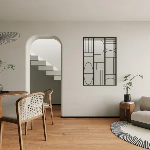 Glazen binnenraam van gepoederlakt aluminium – 90 x 130 cm – Zwart – COUBARTA Glazen binnenraam van gepoederlakt aluminium – 90 x 130 cm – Zwart – COUBARTA