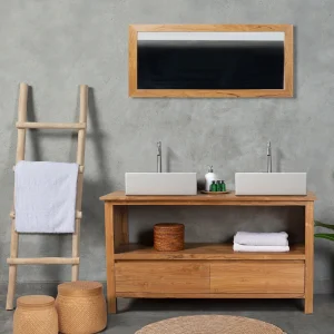 Badkamermeubel in teakhout – 135 cm – KETAPANG – Koop nu goedkoop in je online meubelshop