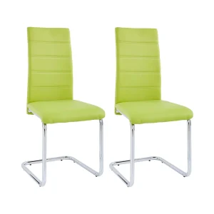 Adora Stoel 2pk Groen Chroom