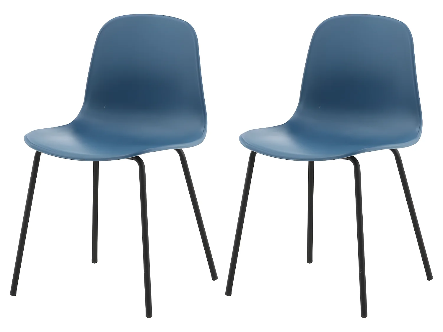 Artic eetkamerstoel blauw, zwart.