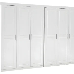6 deurs kledingkast bestaande uit 2×3 drs kast Oslo wit. 6 deurs kledingkast bestaande uit 2×3 drs kast Oslo wit.