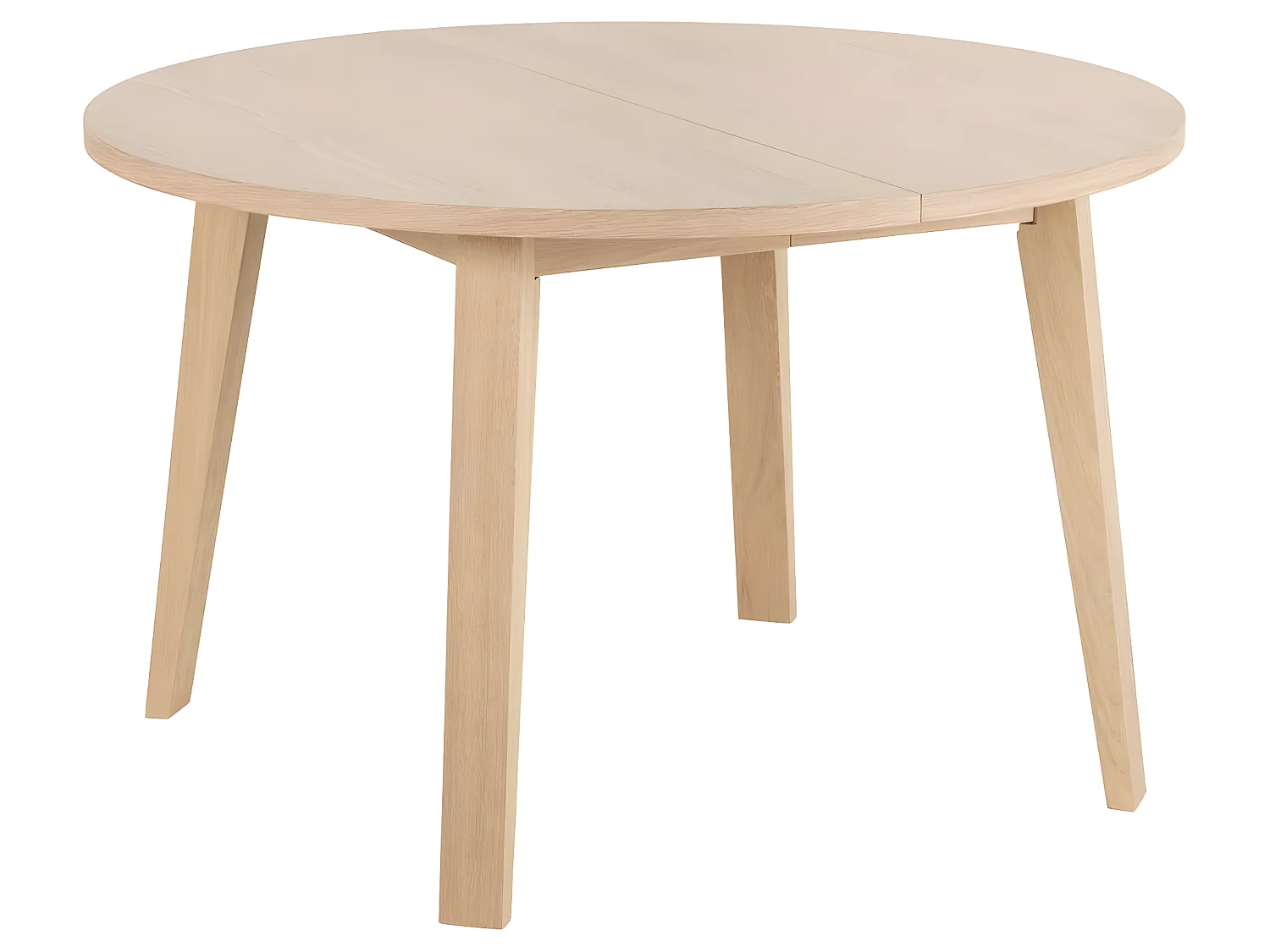 Arise eetkamertafel Ø120cm voorbereid voor extra platen eikenfineer.