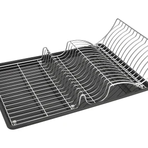 Afdruiprek WINGTEX Metaltex 50x31x7 cm Coating Polytherm® Metallic – Zilver
