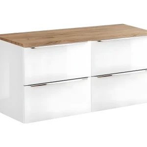 120cm Onderkast April Wit en Hout 120cm Onderkast April Wit en Hout
