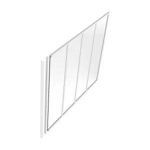 Afsluitlat in aluminium met poedercoating voor glazen binnenraam H130 cm Wit BAYVIEW