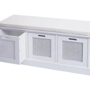 Bank MCW-J49 Opbergdozen,  wit, bekleding roomwit