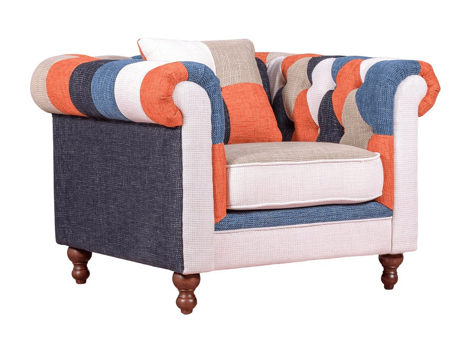 1-zitsbank bekleed met patchwork – Chesterfield – Lapwerk