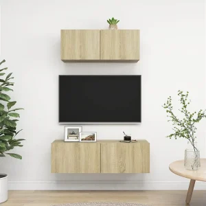 2-delige Tv-meubelset bewerkt hout sonoma eikenkleurig NL72630 2-delige Tv-meubelset bewerkt hout sonoma eikenkleurig NL72630