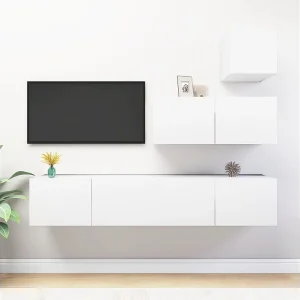 4-delige Tv-meubelset bewerkt hout wit NL647320 4-delige Tv-meubelset bewerkt hout wit NL647320
