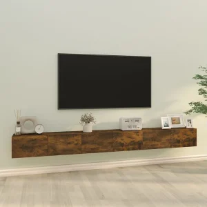 3-delige Tv-meubelset bewerkt hout gerookt eikenkleurig NL17972 3-delige Tv-meubelset bewerkt hout gerookt eikenkleurig NL17972