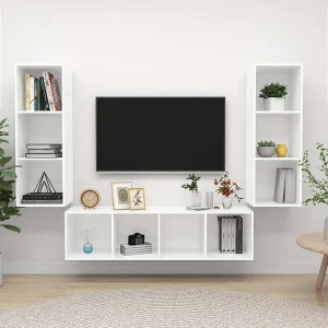 3-delige Tv-meubelset bewerkt hout wit NL247703 3-delige Tv-meubelset bewerkt hout wit NL247703