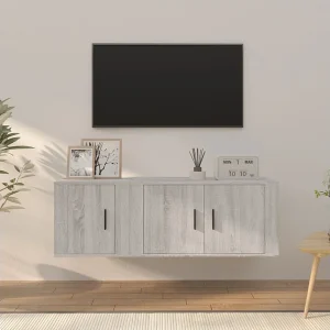 2-delige Tv-meubelset bewerkt hout grijs sonoma eikenkleurig NL911639 2-delige Tv-meubelset bewerkt hout grijs sonoma eikenkleurig NL911639