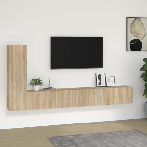 3-delige Tv-meubelset bewerkt hout sonoma eikenkleurig NL32299 3-delige Tv-meubelset bewerkt hout sonoma eikenkleurig NL32299