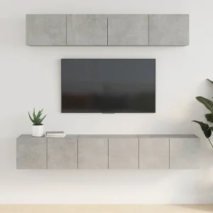 5-delige Tv-meubelset bewerkt hout betongrijs NL772501 5-delige Tv-meubelset bewerkt hout betongrijs NL772501