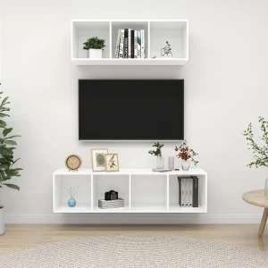 2-delige Tv-meubelset bewerkt hout wit NL474306 2-delige Tv-meubelset bewerkt hout wit NL474306