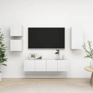 5-delige Tv-meubelset bewerkt hout wit NL925865 5-delige Tv-meubelset bewerkt hout wit NL925865