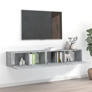 2-delige Tv-meubelset bewerkt hout grijs sonoma eikenkleurig NL595981 2-delige Tv-meubelset bewerkt hout grijs sonoma eikenkleurig NL595981