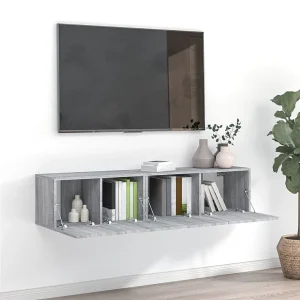 2-delige Tv-meubelset bewerkt hout grijs sonoma eikenkleurig NL997354 2-delige Tv-meubelset bewerkt hout grijs sonoma eikenkleurig NL997354