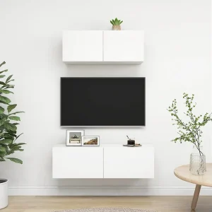 2-delige Tv-meubelset bewerkt hout wit NL981943 2-delige Tv-meubelset bewerkt hout wit NL981943