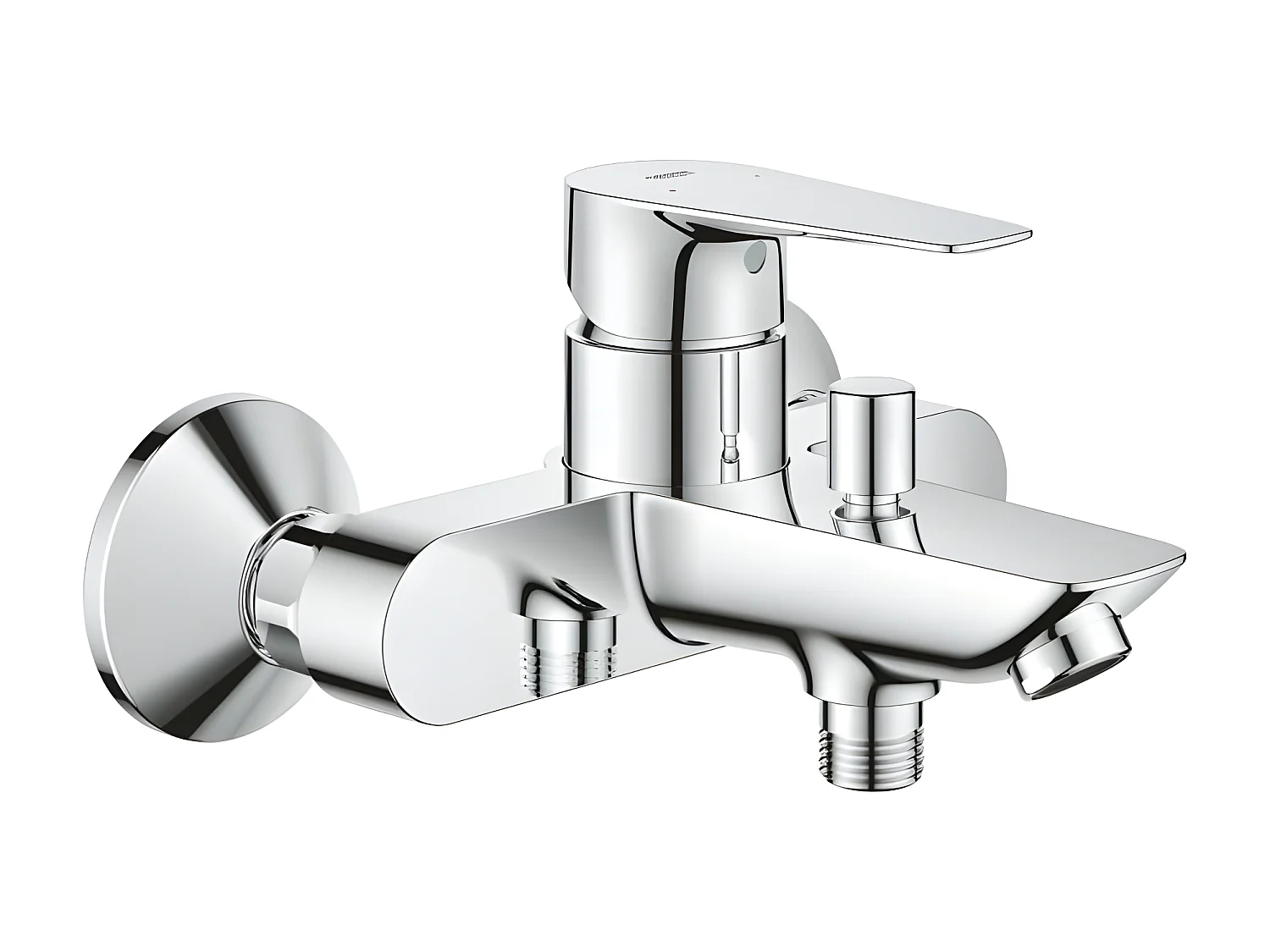 Bad-/Douchemengkraan Chroom GROHE Start Edge - Metalen Hendel, Keramisch Patroon, 5 Jaar Garantie