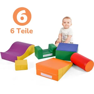 6 bouwstenen voor kinderen of baby's – trappen en glijbaan – klimspeelgoed – PU + EPE – gratis combinatie 6 bouwstenen voor kinderen of baby's – trappen en glijbaan – klimspeelgoed – PU + EPE – gratis combinatie