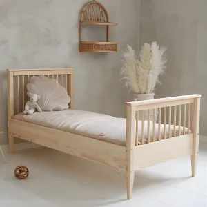 Bed 90×190 inclusief lattenbodem poten 19 cm Daphné Bois Bed 90×190 inclusief lattenbodem poten 19 cm Daphné Bois