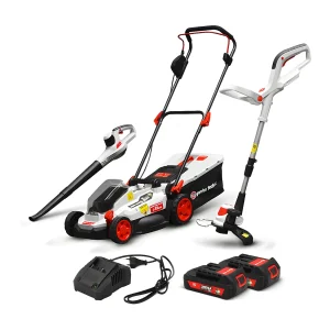 3-in-1 Kit Maaier, Trimmer en Bladblazer 20V – Met 2 Accu's en Snellader – Elem Garden Technic 3-in-1 Kit Maaier, Trimmer en Bladblazer 20V – Met 2 Accu's en Snellader – Elem Garden Technic