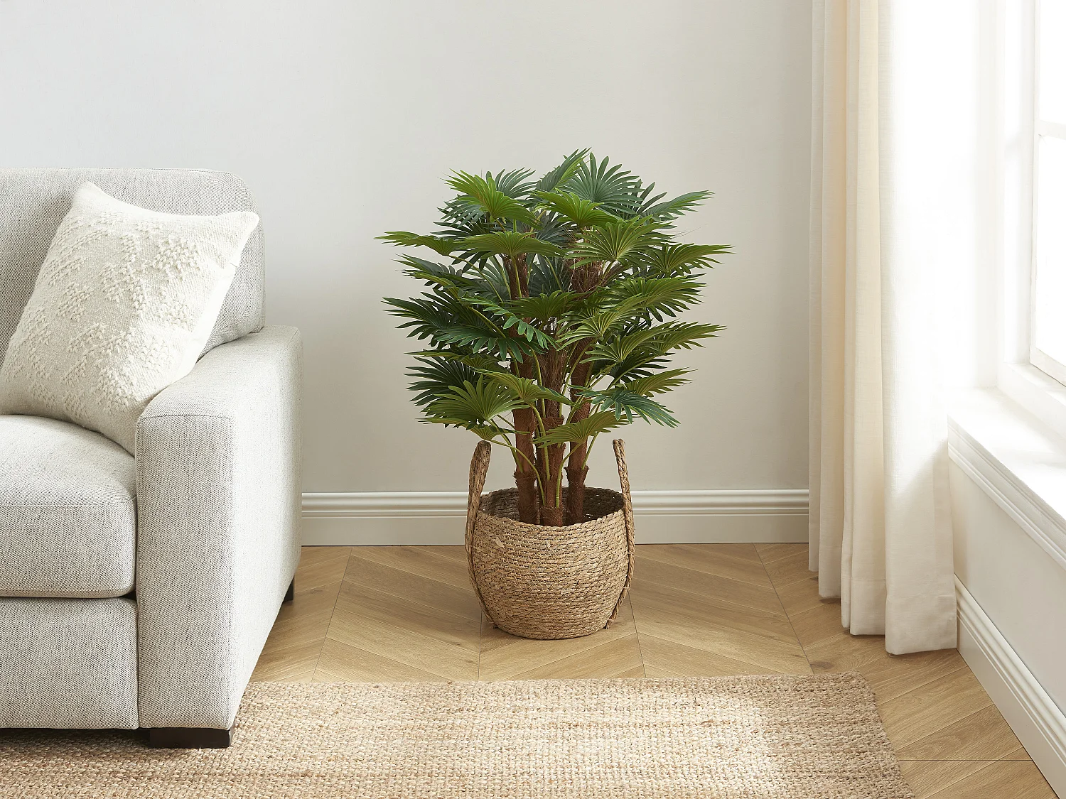 Artificiële palm - L65 x D65 x H93 cm - Groen - RHAPIS