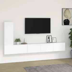 3-delige Tv-meubelset bewerkt hout wit NL522723 3-delige Tv-meubelset bewerkt hout wit NL522723